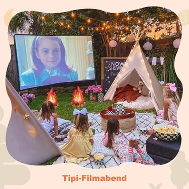 Дитячий намет-вігвам Tiny Land з підсвіткою, іграшковим вогнищем і сумкою, праний ігровий намет для кімнати, для дівчаток і хлопчиків