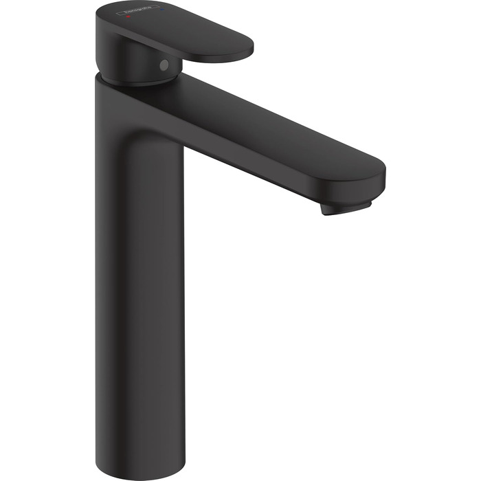 Змішувач для ванної кімнати Hansgrohe Vernis Blend, чорний мат, висота виливу 190 мм, з автоматичним зливом, економія води EcoSmart
