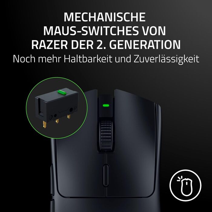 Бездротова ігрова миша Razer Viper V3 HyperSpeed, сенсор Focus Pro 30K DPI, перемикачі 2-го покоління, частота опитування 4000Гц, чорна
