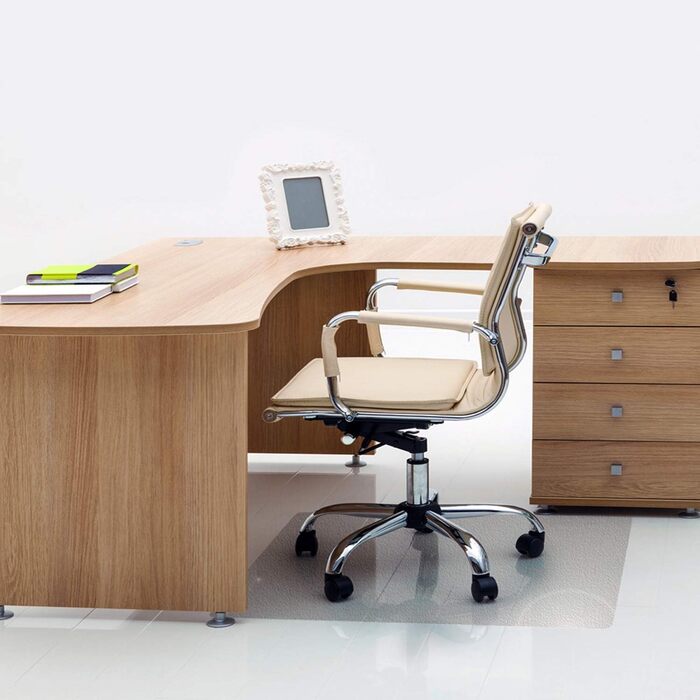 Прозорий прямокутний килимок Cleartex 152x122x0,3 см для підлоги, захисний пластиковий мат для офісного крісла