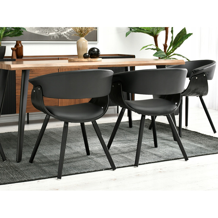 Стілець Mebel-Partner, штучна шкіра, чорний, 1 шт.