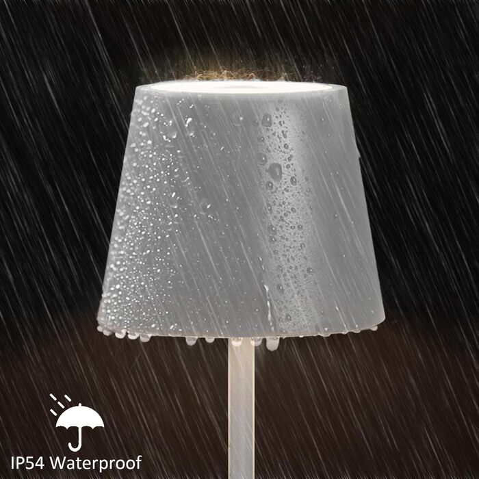 LED-лампа K-Bright 2 шт. з регулюванням яскравості, акумуляторна, бездротова, 3000K/4000K/6000K, 3 колірні температури, USB-C, IP54, пісочно-сірий колір