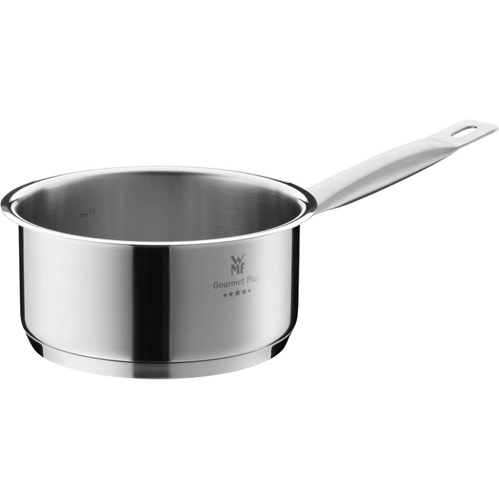 Каструля WMF Gourmet Plus 16 см без кришки, 1,4 л, з нержавіючої сталі Cromargan, з мітками об'єму
