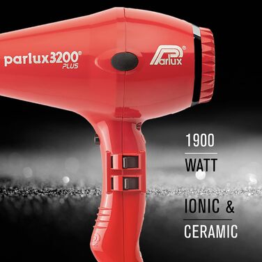 Фен для волосся Parlux 3200 Plus червоний, професійний