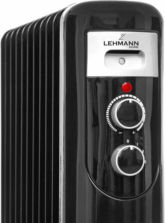 Масляний радіатор LEHMANN ALMERIA 2500 Вт, 11 секцій, електрообігрівач, 3 режими, мобільний, захист від перегріву, білий