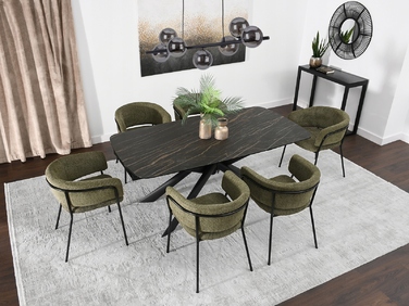 Стілець Mebel-Partner, оббивка тканина, зелений, 1 шт.