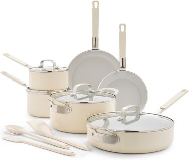 Набір посуду GreenPan x Bobby Flay 13 предметів: професійний алюміній, антипригарне покриття Ceramic, індукційний, безпечний для здоров'я