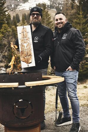 Дошка для приготування лосося MOESTA-BBQ XXL з нержавіючої сталі, FlameBoard, поворотна, для лосося до 60 см