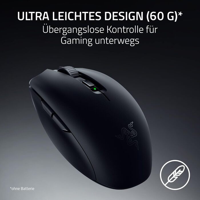 Бездротова ігрова миша Razer Orochi V2 HyperSpeed та Bluetooth, оптичний сенсор 18K DPI, вага 60 г, чорна
