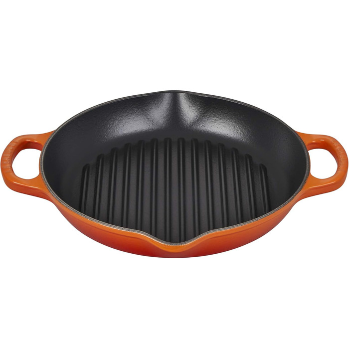Сковорода гриль LE CREUSET Signature, 25 см, чавун, червона, для всіх плит та духовок