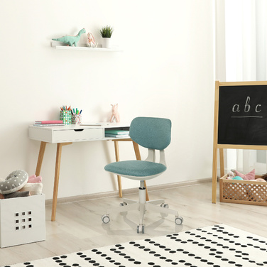 Дитячий письмовий стілець / дитячий стілець KIDDY CLASSIC тканина синій hjh OFFICE