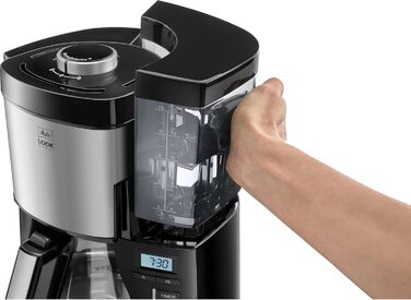 Кавоварка фільтр Melitta Look Timer з таймером, скляна колба, краплезахист, 10 чашок, чорна