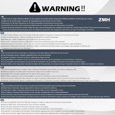Настінний світильник ZMH LED, дерев'яний, 50 см, 8Вт, тепле світло 3000K, сучасний дизайн для коридору, вітальні, спальні, сходів