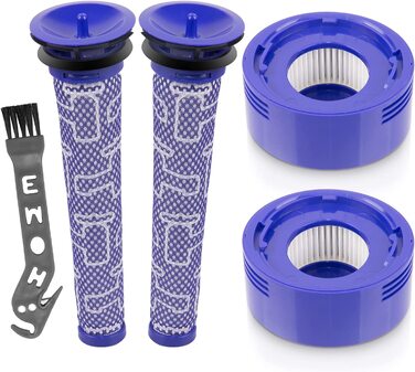 Фільтр для пилососа Dyson V8/V7/V8+ Absolute Animal, 2 передфільтри та 2 HEPA-фільтри, заміна DY-96566101, DY-96747801