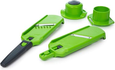 Овочерізка Börner Multi Dicer + Slicer 4-в-1, 5 насадок, для нарізки кубиками, соломкою, скибочками, кухонний набір, зелена