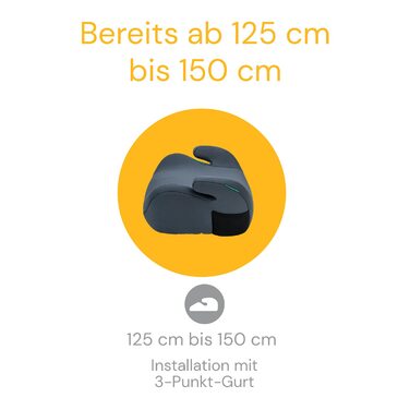 Дитяча автопідставка Osann Up i-Size, 125-150 см, 15-36 кг, без Isofix, сіра