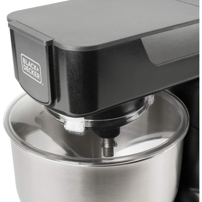 Кухонний міксер BLACK+DECKER BXKM1000E, 1000 Вт, 5,2 л, 8 швидкостей, турборежим, нержавіюча чаша, червоний