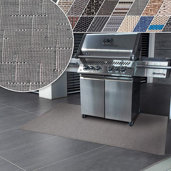 Захисний килимок для гриля Floordirekt Grillmatte Siena 90x180 см для газових та вугільних грилів - захист від жиру, бруду, для саду та тераси