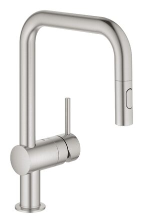 Змішувач кухонний GROHE Minta з висувним душем, 2 режими, 360° поворотний, економія води, для мийки - 32321002