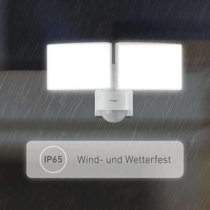 Світильник зовнішній LED Oktaplex Cali Dos Motion 40W з датчиком руху, IP65, тепле біле світло 3000K, антрацит, Master-функція