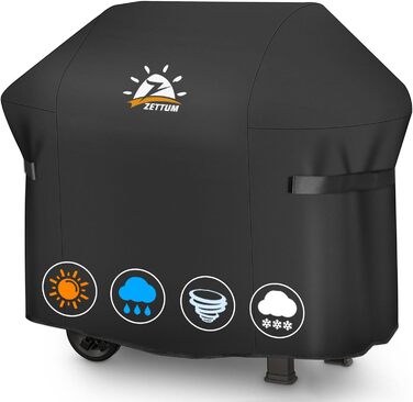 Чохол для гриля Zettum 132 см, водонепроникний, для Weber Spirit 300 серії, важка тканина, PU, підходить для Weber Spirit E310, E315, E330 та Spirit II E310 (132x66x109 см)