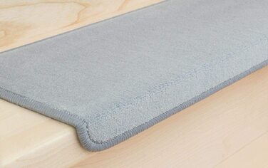 Набір килимків на сходи Kettelservice-Metzker® Vorwerk Uni, 14 шт, світло-сірі, прямокутні, протиковзкі