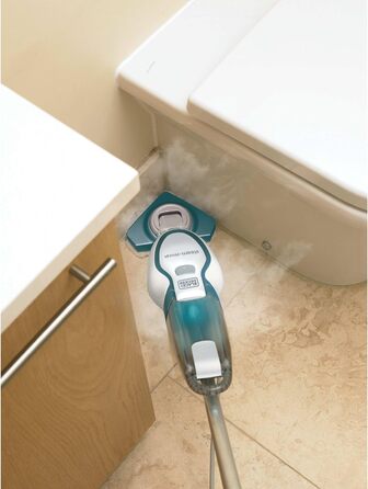 Парова швабра Black+Decker 2-в-1 FSM1616, 1600 Вт, знімна насадка Delta, для гігієнічного та ретельного прибирання, легке керування, 2 серветки в комплекті