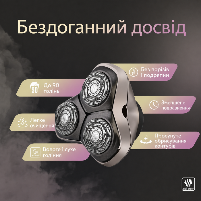 Запасні леза для бритви Skull Shaver Baron PRO (3 шт.) для моделей Pitbull, Palm та Butterfly