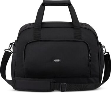 Larkson Weekender Finja Large чорна стильна дорожня сумка з відділенням для взуття, ручна поклажа, водостійка, з переробленого PET, для жінок і чоловіків