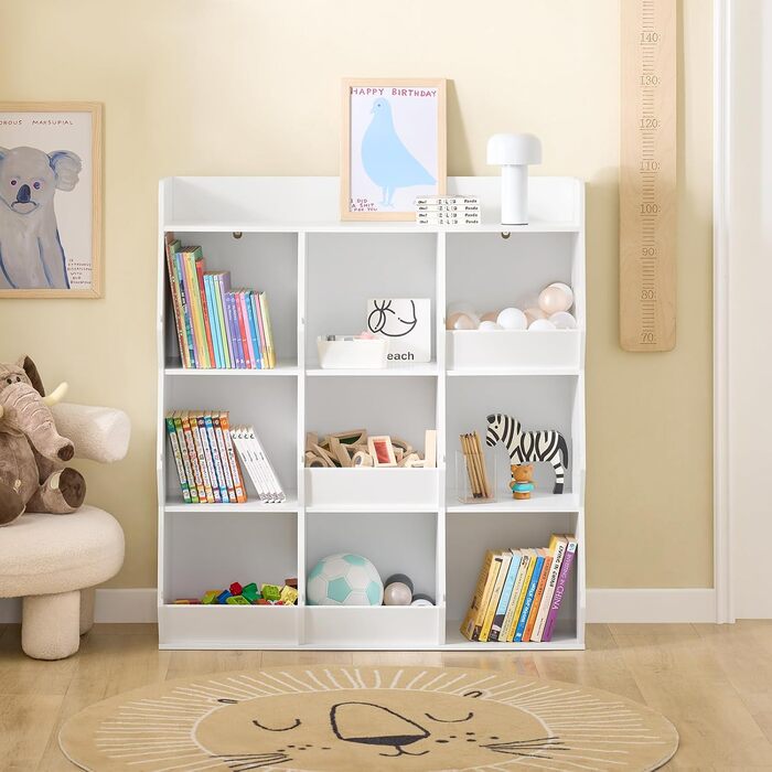 Полиця для дитячих книжок SoBuy Montessori, зелена, 80x104x34 см (KMB55-K-GR)