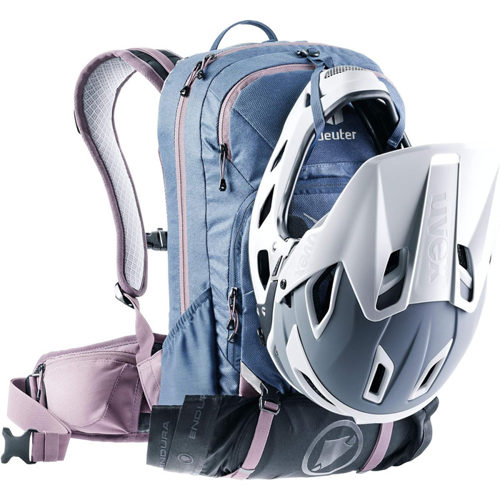 Жіночий велосипедний рюкзак Deuter Attack 14 SL з протектором, 14 л, синій Marine-grape