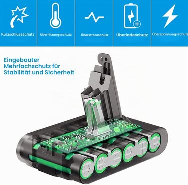 Акумулятор LabTEC DC62 21.6V 4000mAh для пилососів Dyson V6 DC58 DC59 DC61 DC62 DC72 DC74 SV03 SV04 SV05 SV06 SV07 SV09