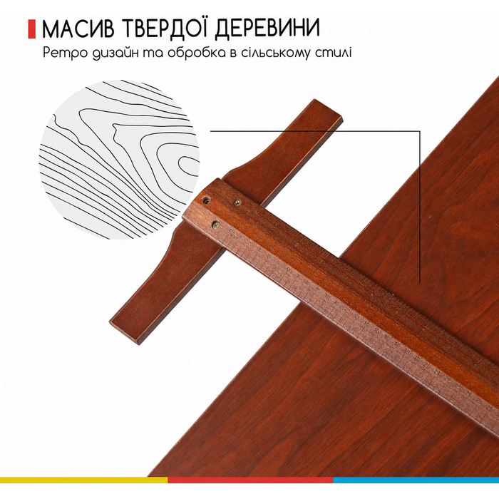MEEDEN Дерев'яний художній стіл з регульованим нахилом для малювання, творчості та роботи, велика робоча поверхня, підходить для студії, письма та читання