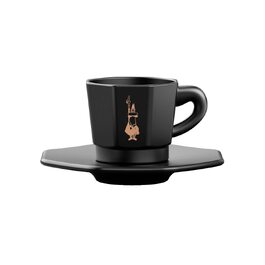 Набір еспресо-чашок Bialetti Octagonal (4 шт), матовий чорний та рожеве золото, 75 мл, RTATZ403