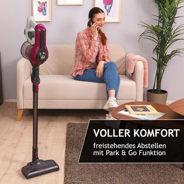 Пилосос акумуляторний Hoover HF110P без мішка для тварин, до 120 м², бездротовий, LED-підсвітка, XL контейнер, паркування, насадка для щілин та щітка, для шерсті домашніх тварин