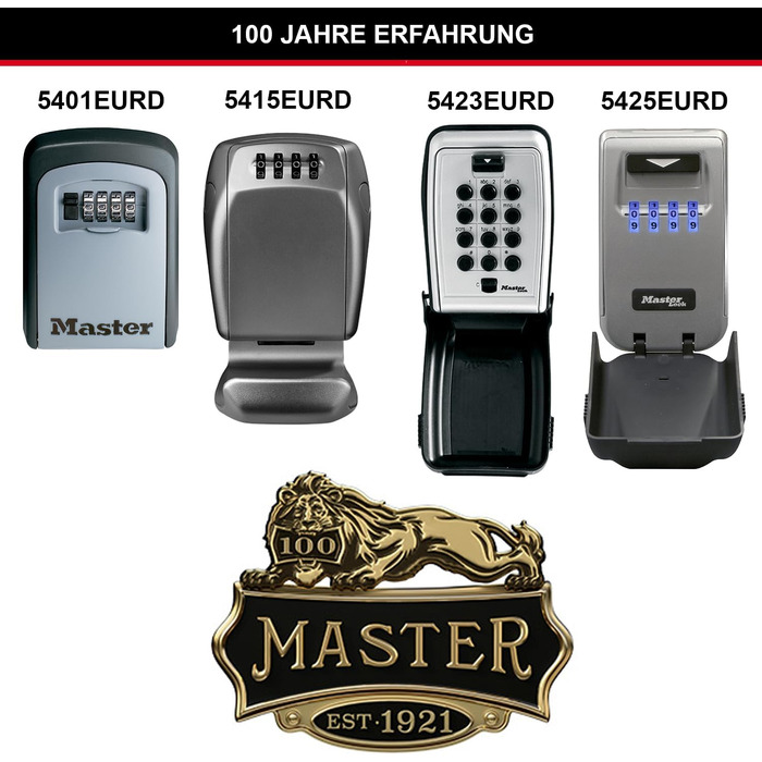 Кейс-сейф для ключів Master Lock Medium з настінним кріпленням для вулиці, металевий захисний бокс (11.9 x 8.5 x 3.6 см)