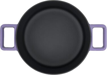 Жаровня WMF Flavour 24 см, чавунна, індукційна, емальована, фіолетова, з кришкою з конденсаційними краплями, сучасний дизайн