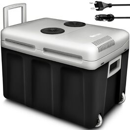 Автомобільний холодильник/термобокс Tillvex електричний 40л на колесах (230V/12V) - охолодження та підігрів, ECO-режим, антрацит