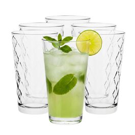 Набір склянок для води та коктейлів TREND FOR HOME Lotte 370 мл, 6 шт. - Longdrink, Highball, для соку, можна мити в посудомийній машині