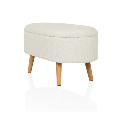 Пуф STORIANO 82x41x44 см, 1 відділення, білий, hjh LIVING