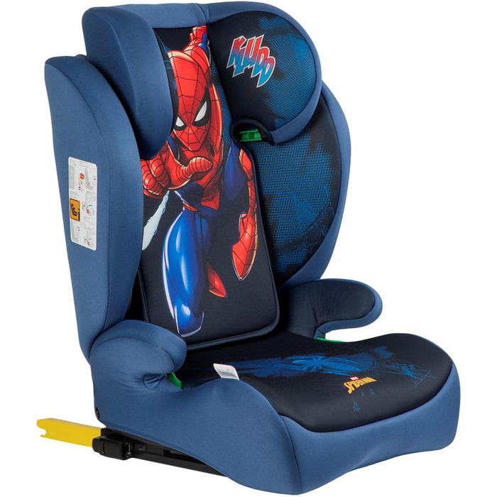 Автокрісло Disney для дівчаток 100-150 см з ISOFIX, з принтами Ельзи, Анни та Олафа (фіолетове)