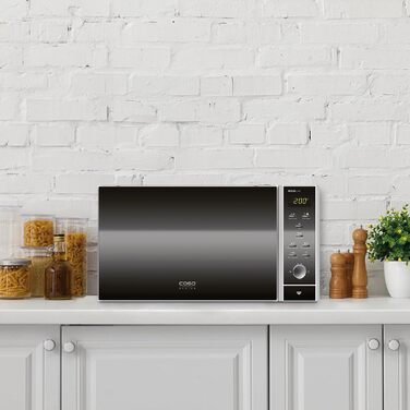 Мікрохвильова піч CASO MCG30 Chef 3-в-1 з грилем і конвекцією, 2200 Вт, 30 л, нержавіюча сталь, духовка, діаметр тарілки 31,5 см