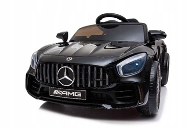 Дитячий електромобіль Mercedes GTR-S: м'які колеса EVA, шкіряне сидіння, пульт ДК, червоний