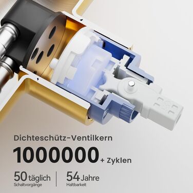 Змішувач кухонний CECIPA з висувним душем, золото, високий тиск, 360° поворотний, для мийки