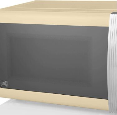 Мікрохвильова піч Swan Retro SM22030CNEU 20 л, 800 Вт, 5 режимів, розморожування, таймер 60 хв, вінтажний дизайн, кремова, дзеркальні дверцята