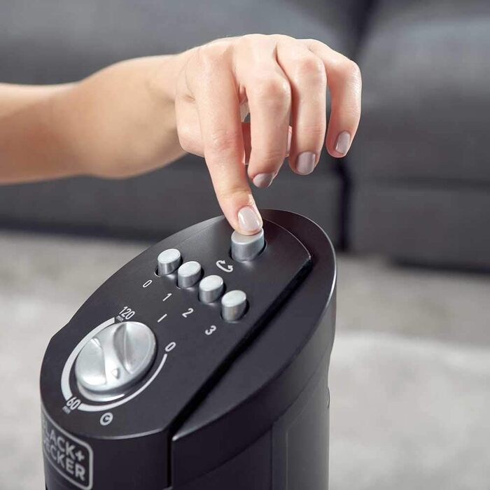Вентилятор Black+Decker BXEFT46E, 81 см, чорний, без пульта дистанційного керування