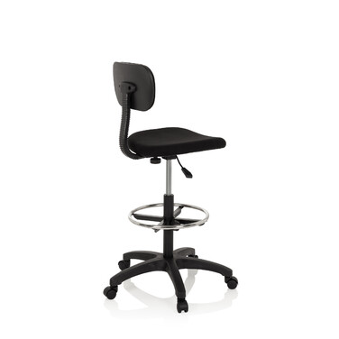 Робоче крісло / робочий табурет TOP WORK 05 тканина чорний hjh OFFICE