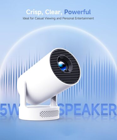 Smart-проектор Magcubic Mini Beamer 4K FHD 1080P, портативний міні-проектор для дому з WiFi 6, Bluetooth 5.4, автокоррекцією трапеції, поворотом на 180° та динаміком 5 Вт