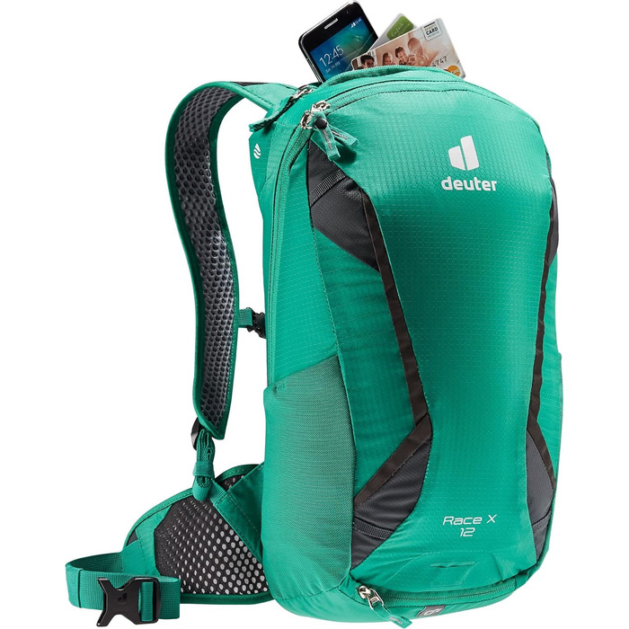 Велосипедний рюкзак Deuter Race X 12 л, кольори fern-graphite