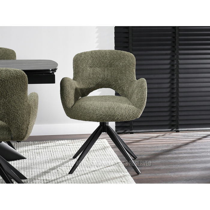 Стілець Mebel-Partner, оббивка тканина, зелений, 1 шт.